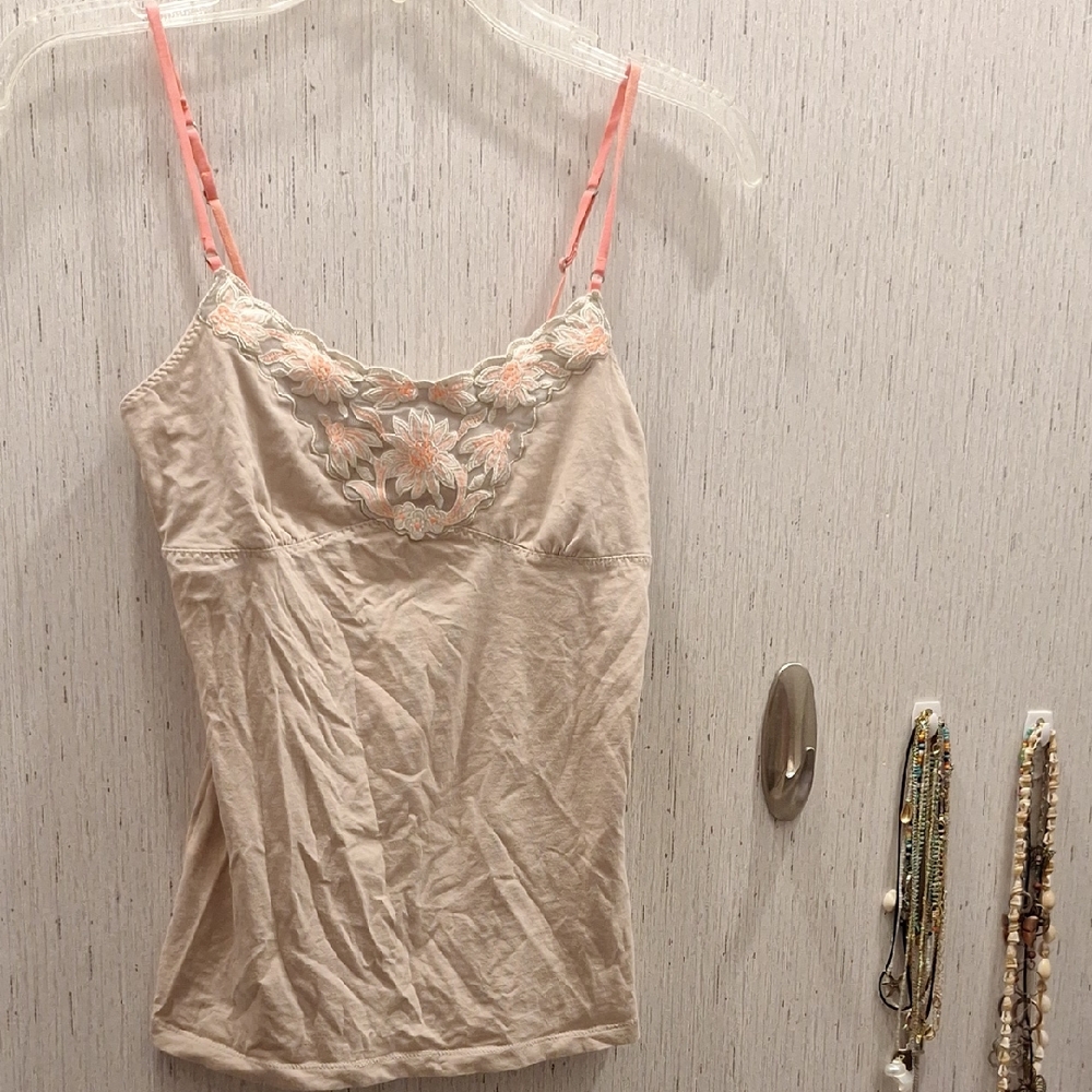 American Eagle Outfitters Cream Floral Camisole
